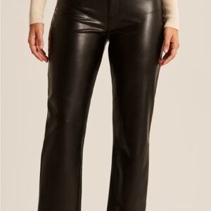 Abercrombie & Fitch Black vegan Leather Jeans